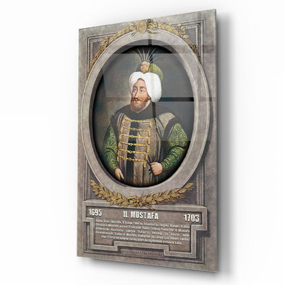 Osmanlı Padişahı 2. Mustafa Cam Tablo