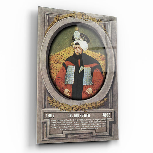 Osmanlı Padişahı 4. Mustafa Cam Tablo