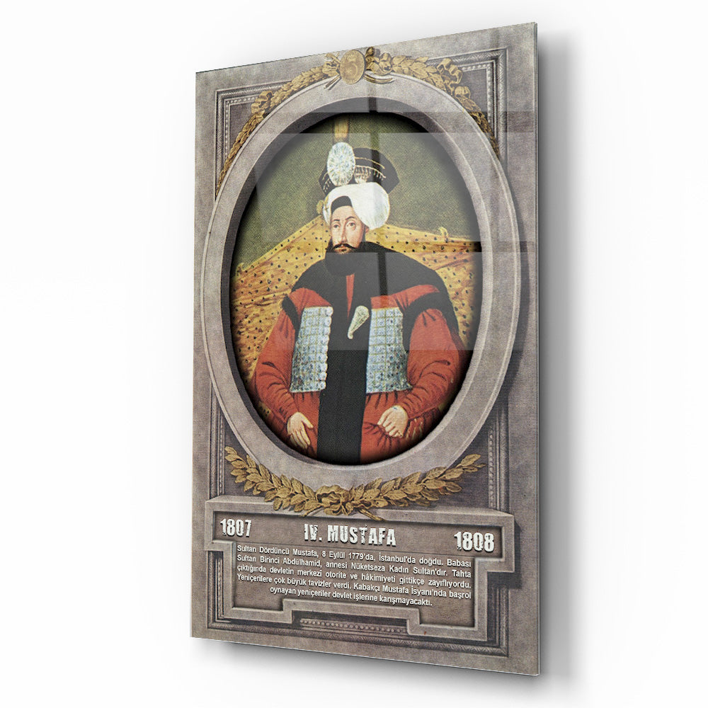 Osmanlı Padişahı 4. Mustafa Cam Tablo