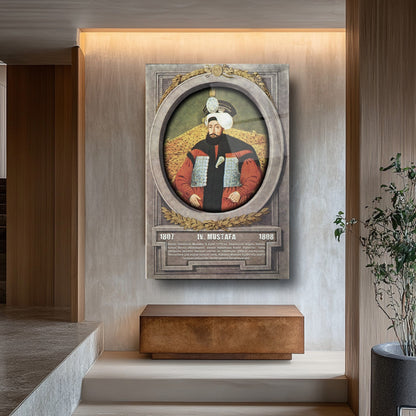 Osmanlı Padişahı 4. Mustafa Cam Tablo