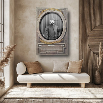 Osmanlı Padişahı Abdülaziz Cam Tablo
