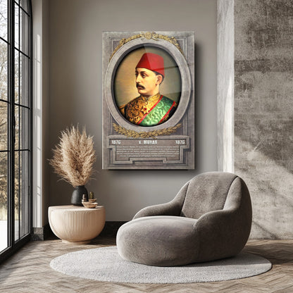 Osmanlı Padişahı 5. Murad Cam Tablo