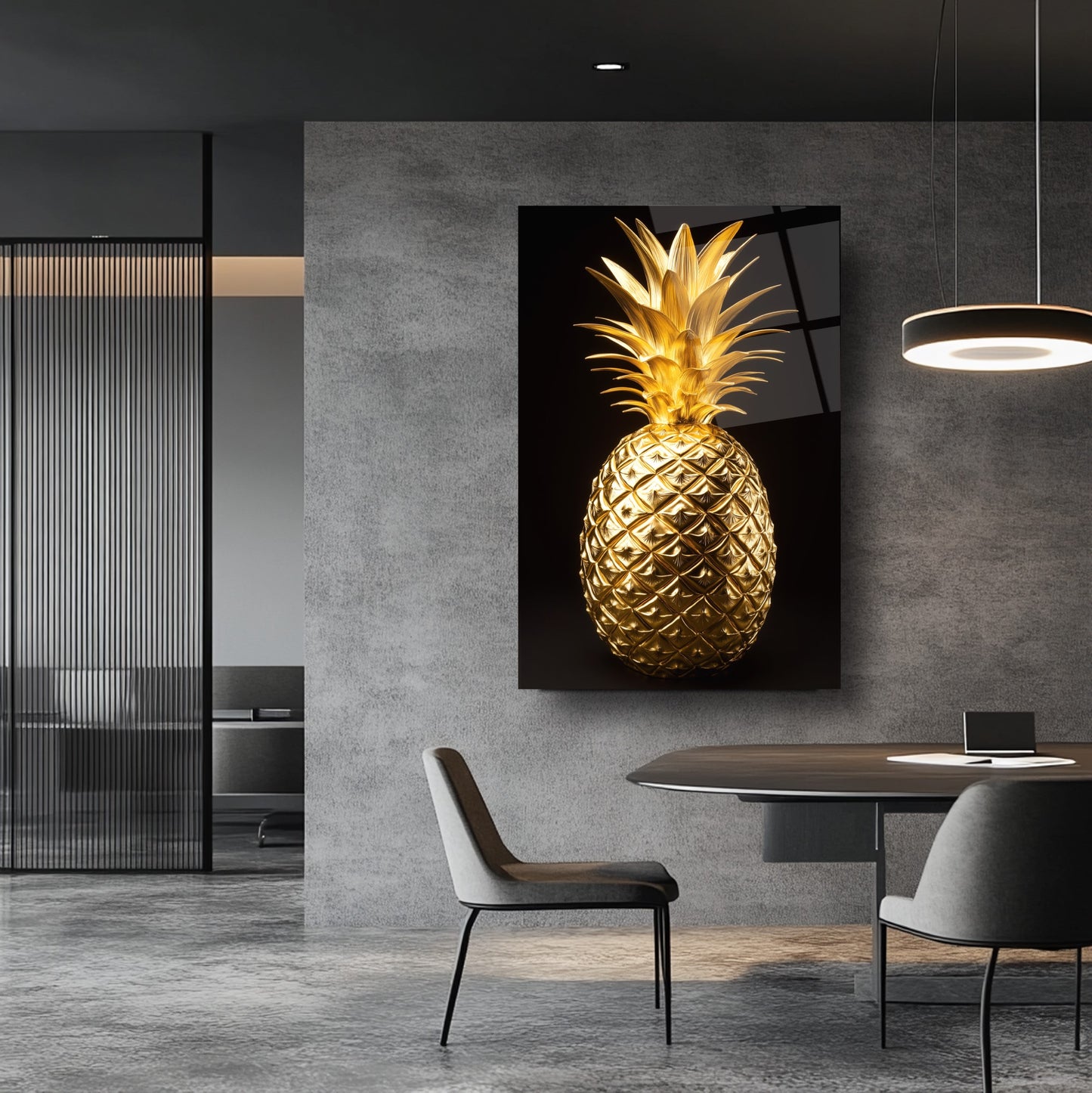 Gold Ananas Cam Tablo