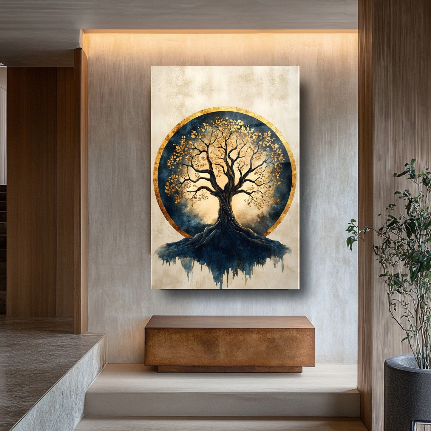 Hayat Ağacı Cam Tablo