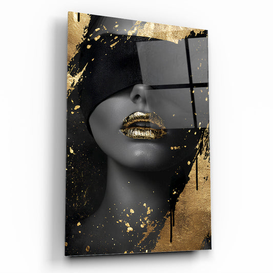 Gold Detay Kadın Model Cam Tablo