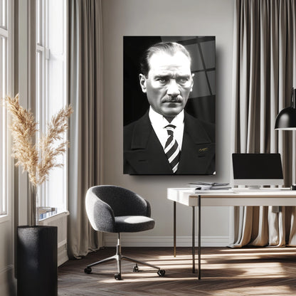Atatürk Portresi Cam Tablo