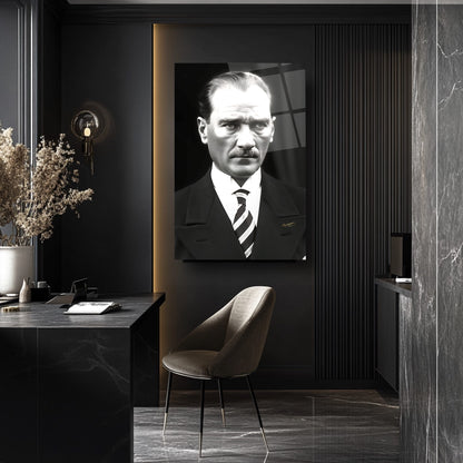 Atatürk Portresi Cam Tablo