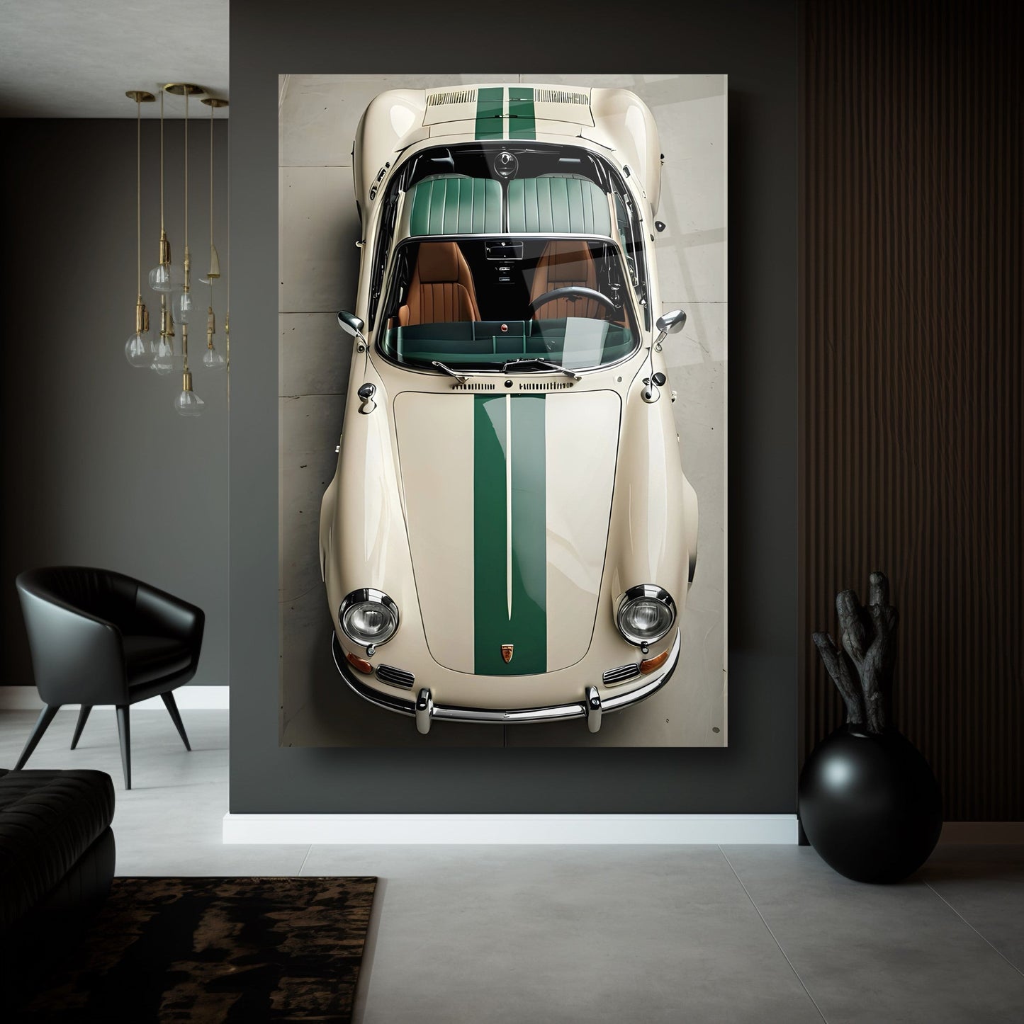 Spor Araba Cam Tablo