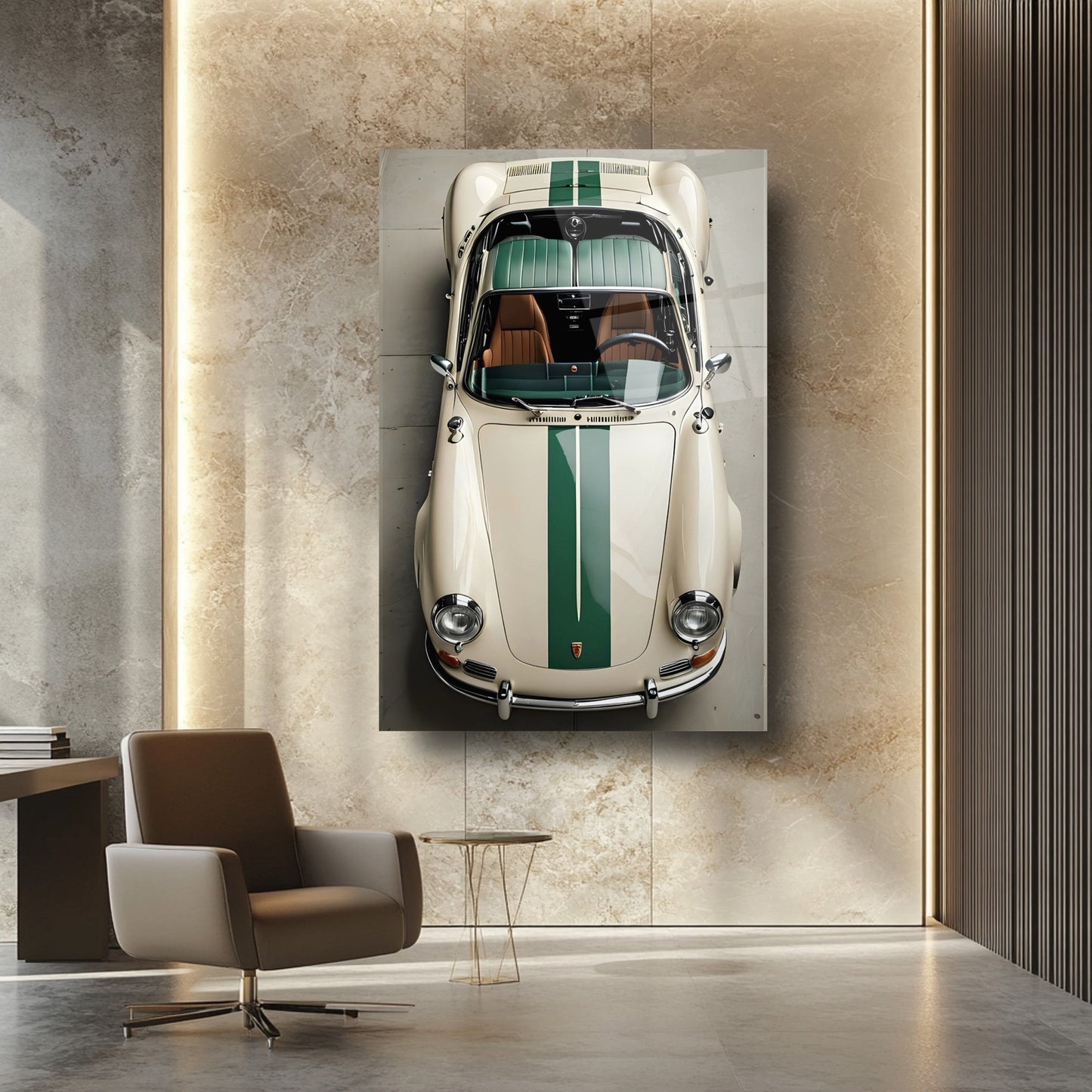 Spor Araba Cam Tablo