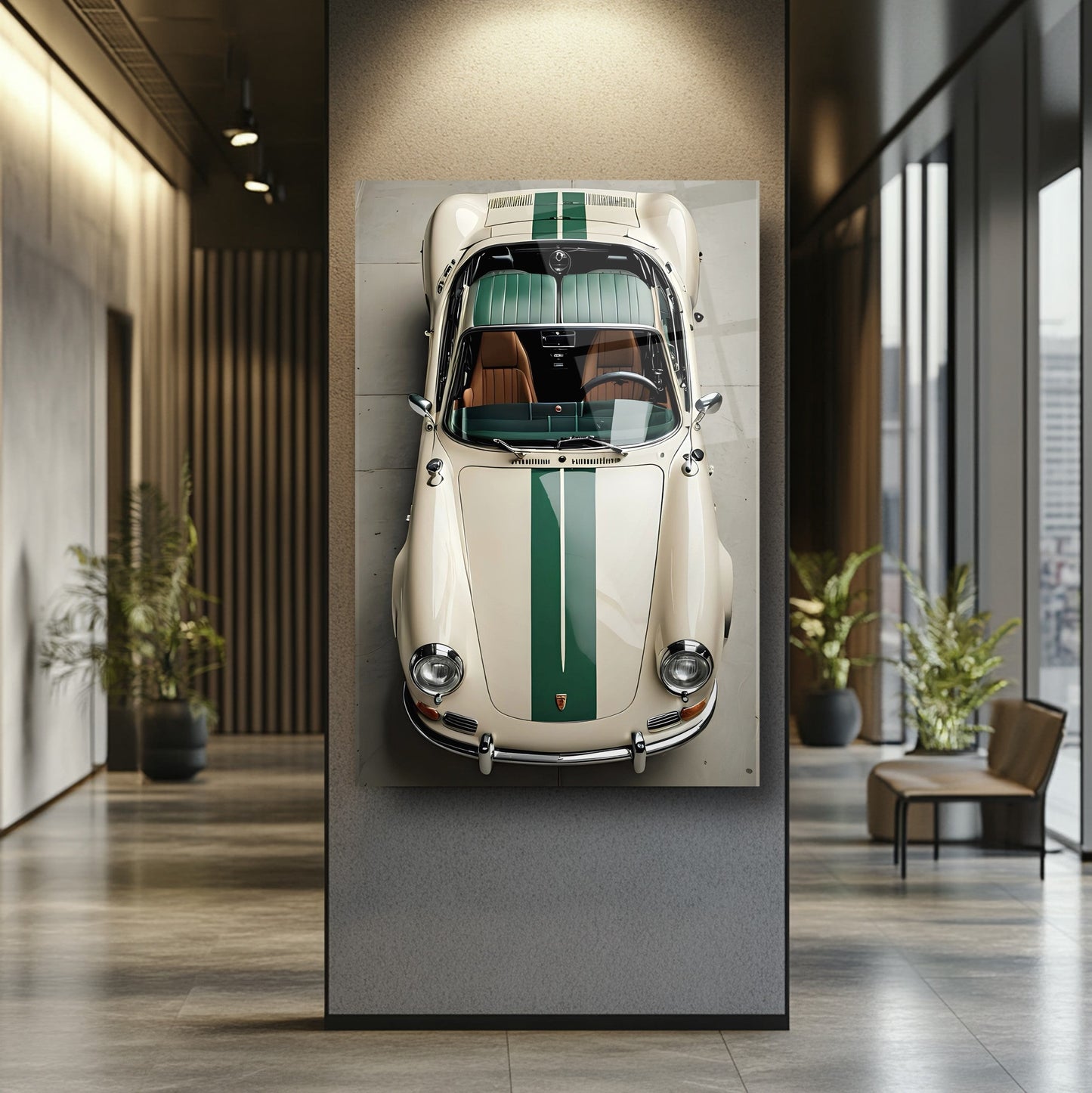 Spor Araba Cam Tablo