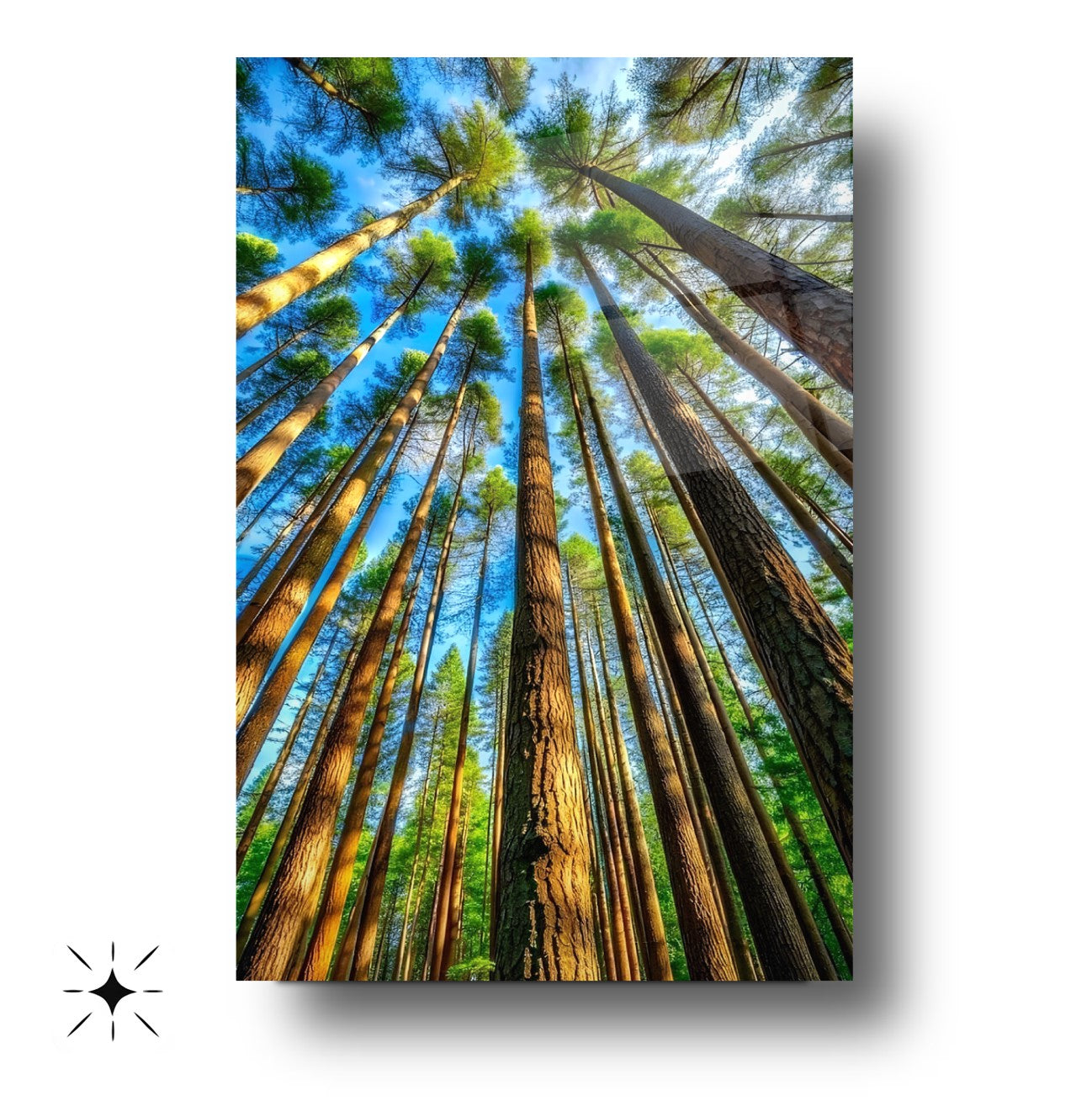 Ağaç Manzarası Cam Tablo