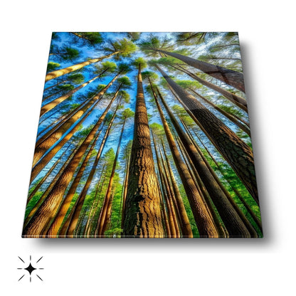 Ağaç Manzarası Cam Tablo