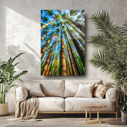 Ağaç Manzarası Cam Tablo