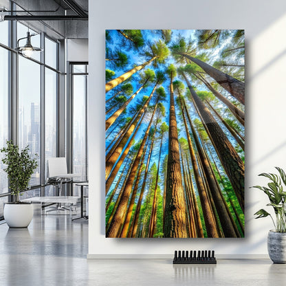 Ağaç Manzarası Cam Tablo