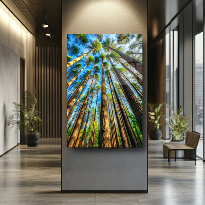 Ağaç Manzarası Cam Tablo