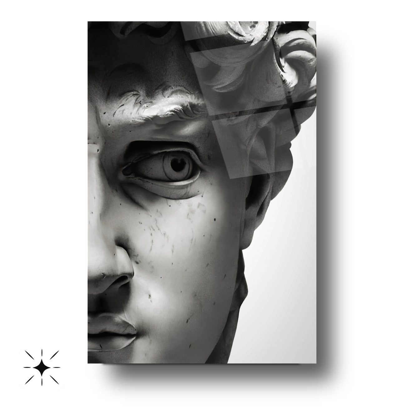 Davud Heykeli Cam Tablo