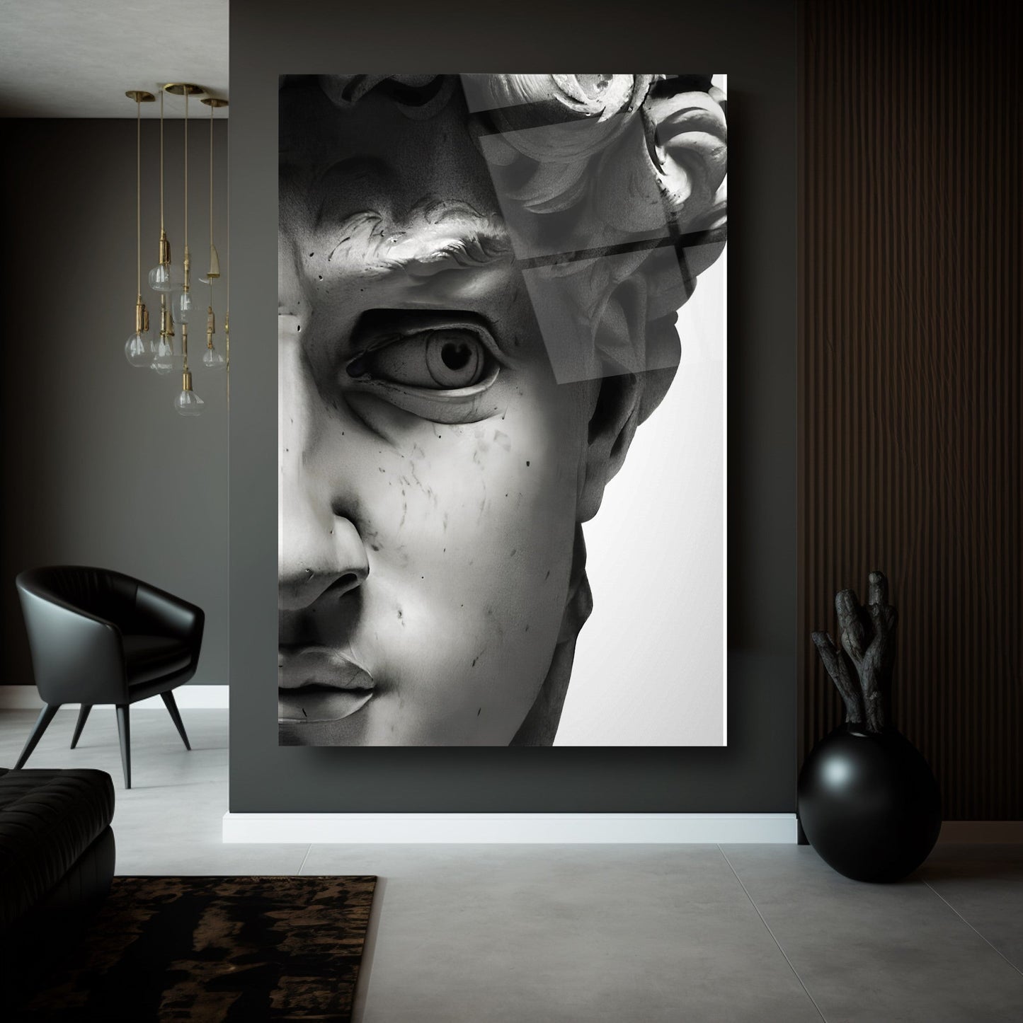 Davud Heykeli Cam Tablo