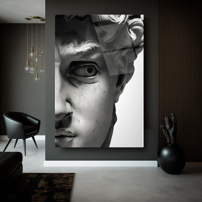 Davud Heykeli Cam Tablo