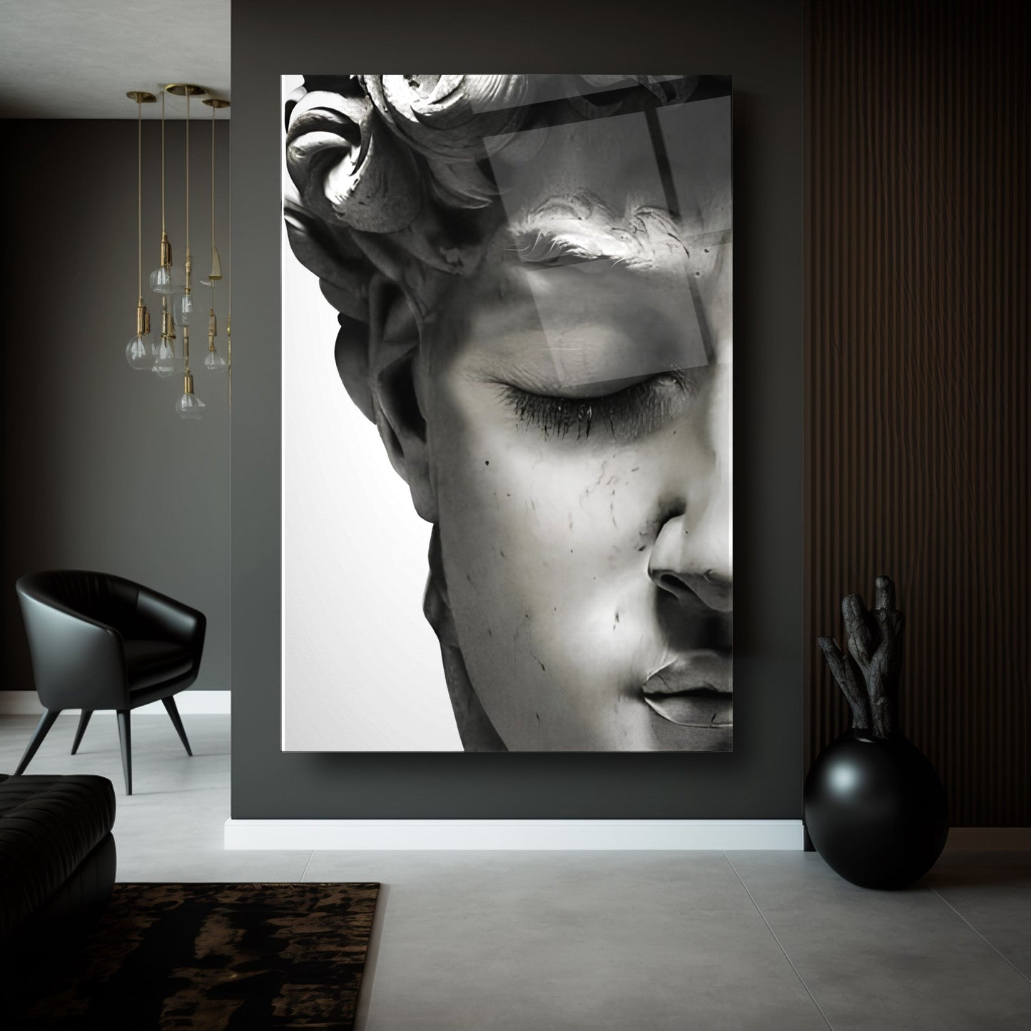 Davud Heykeli Cam Tablo