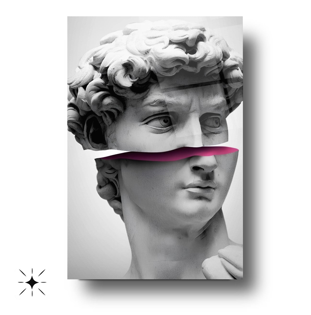 Davud Heykeli Cam Tablo