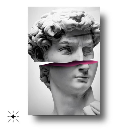 Davud Heykeli Cam Tablo