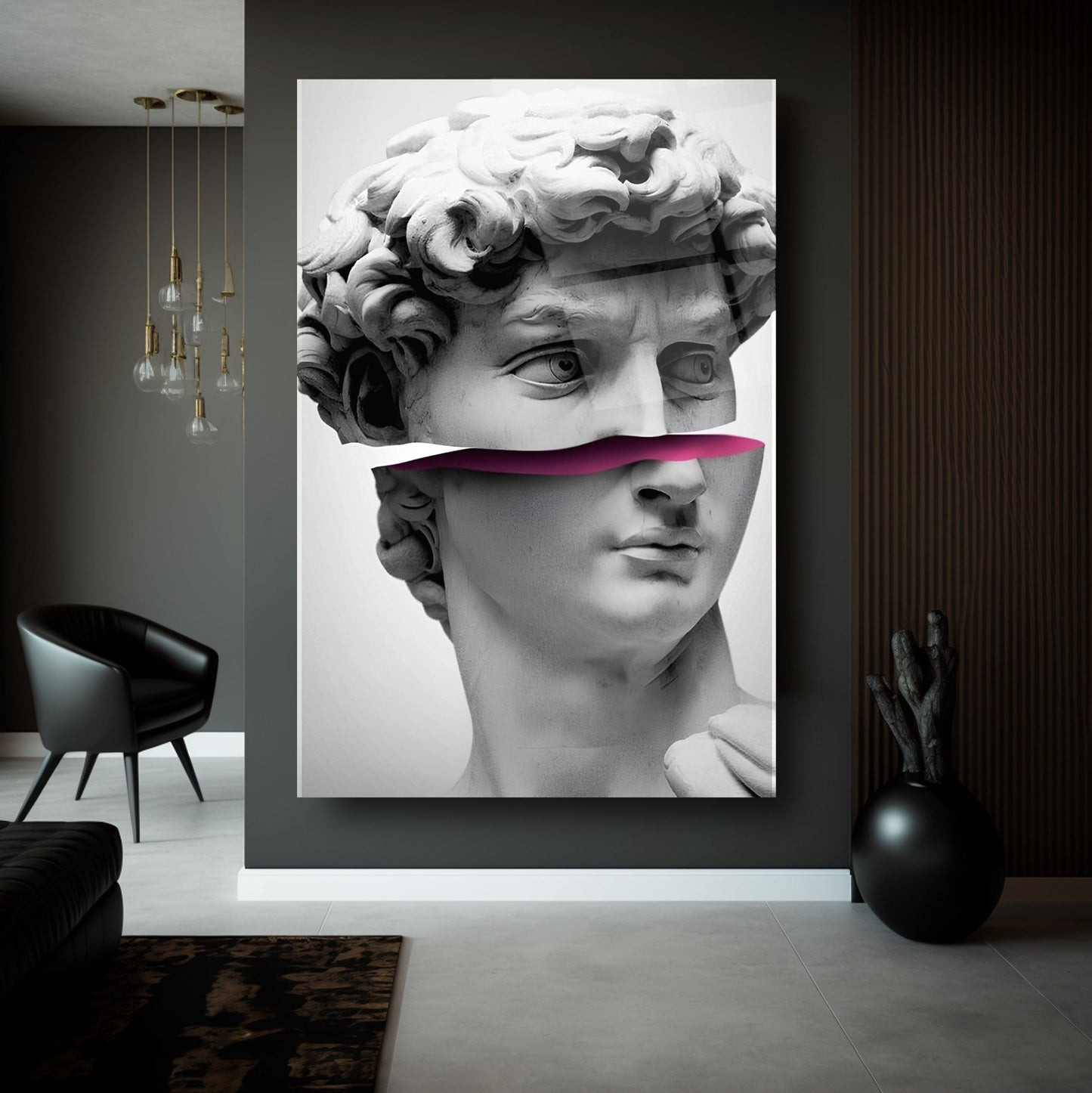 Davud Heykeli Cam Tablo