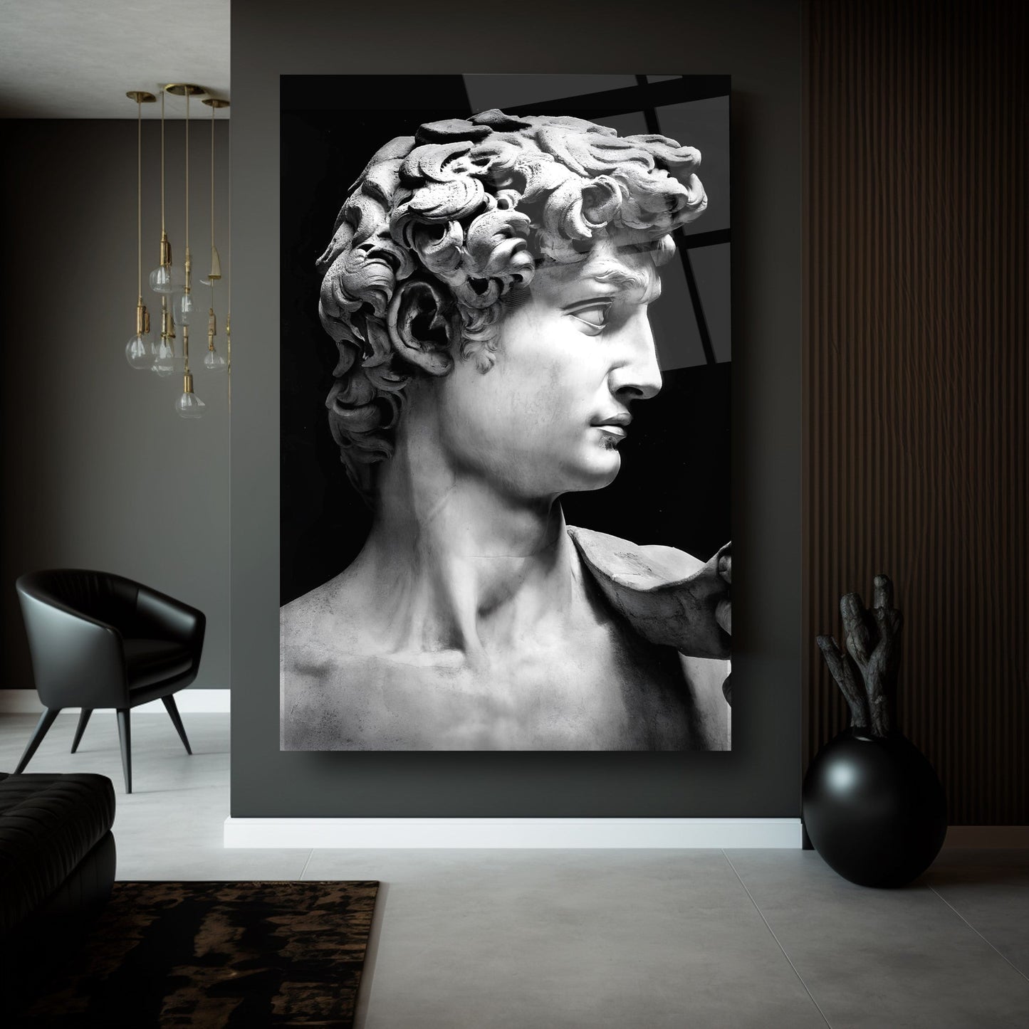 Davud Heykeli Cam Tablo