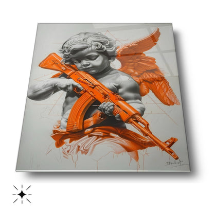 Kanatlı Melek Cam Tablo