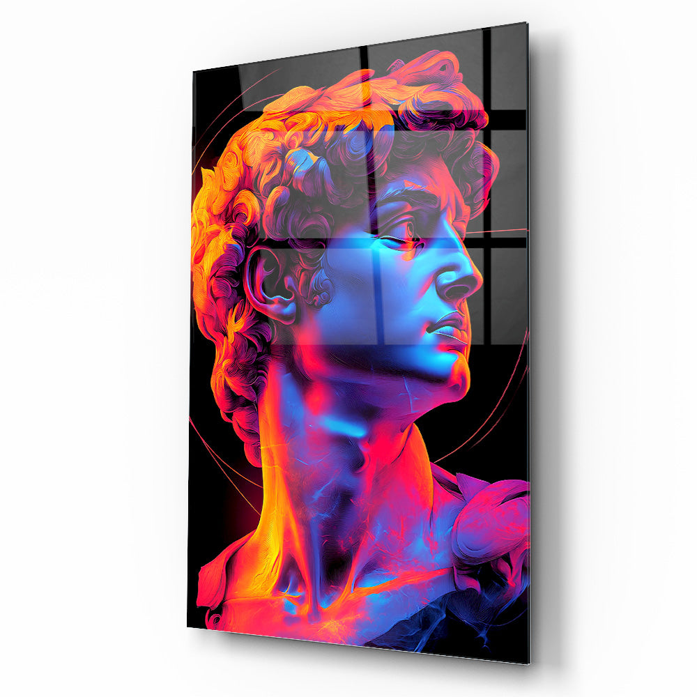 Neon Renkli Heykel Cam Tablo