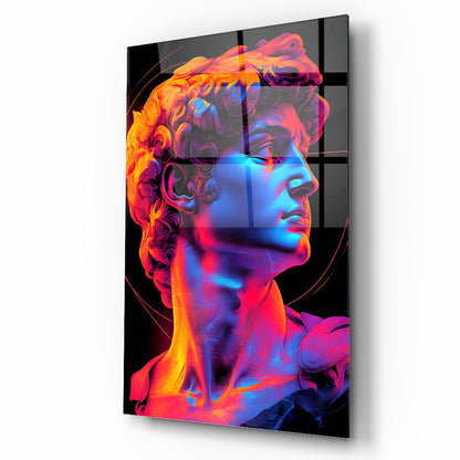 Neon Renkli Heykel Cam Tablo