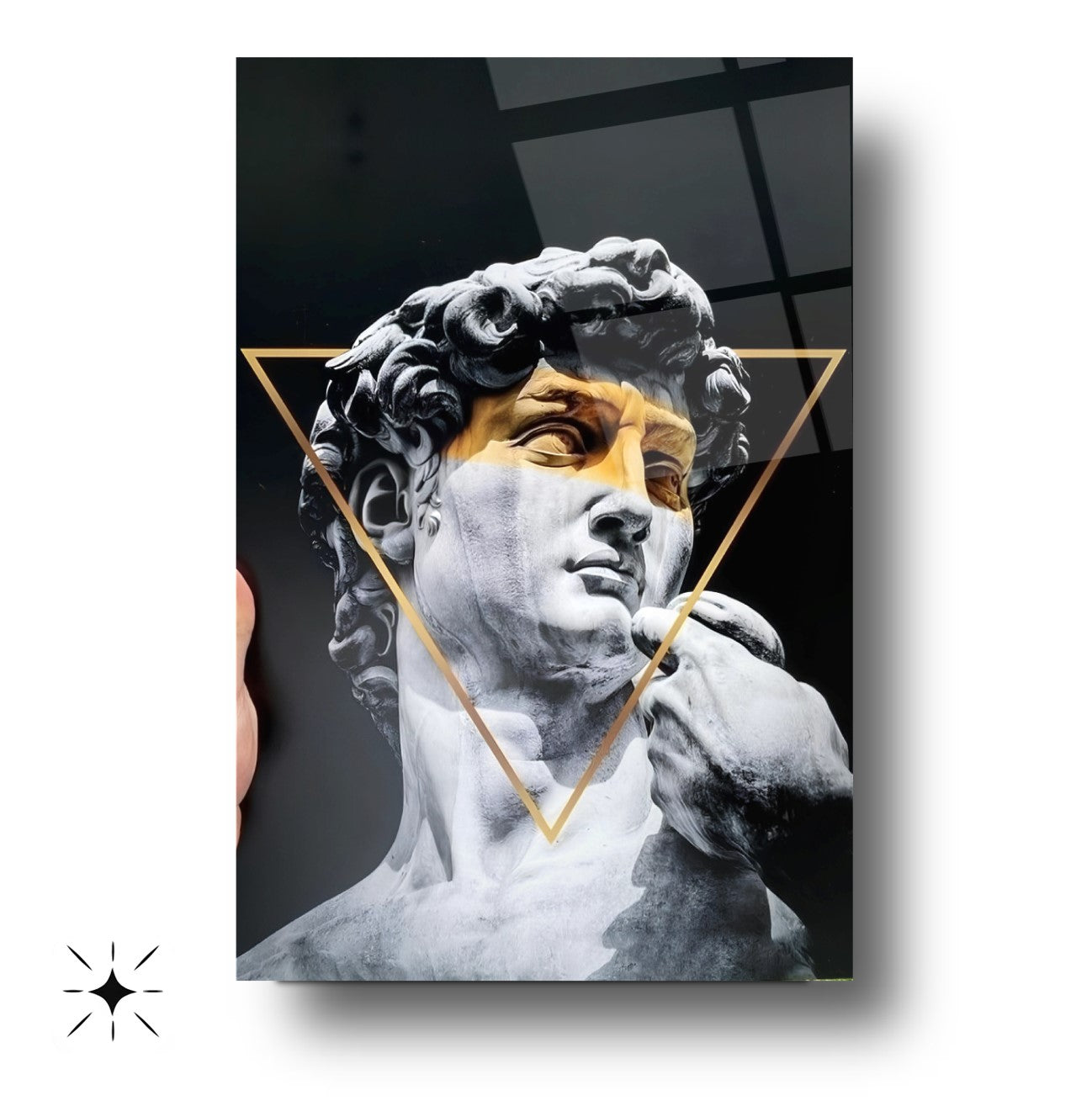 Gold Detay Heykel Cam Tablo