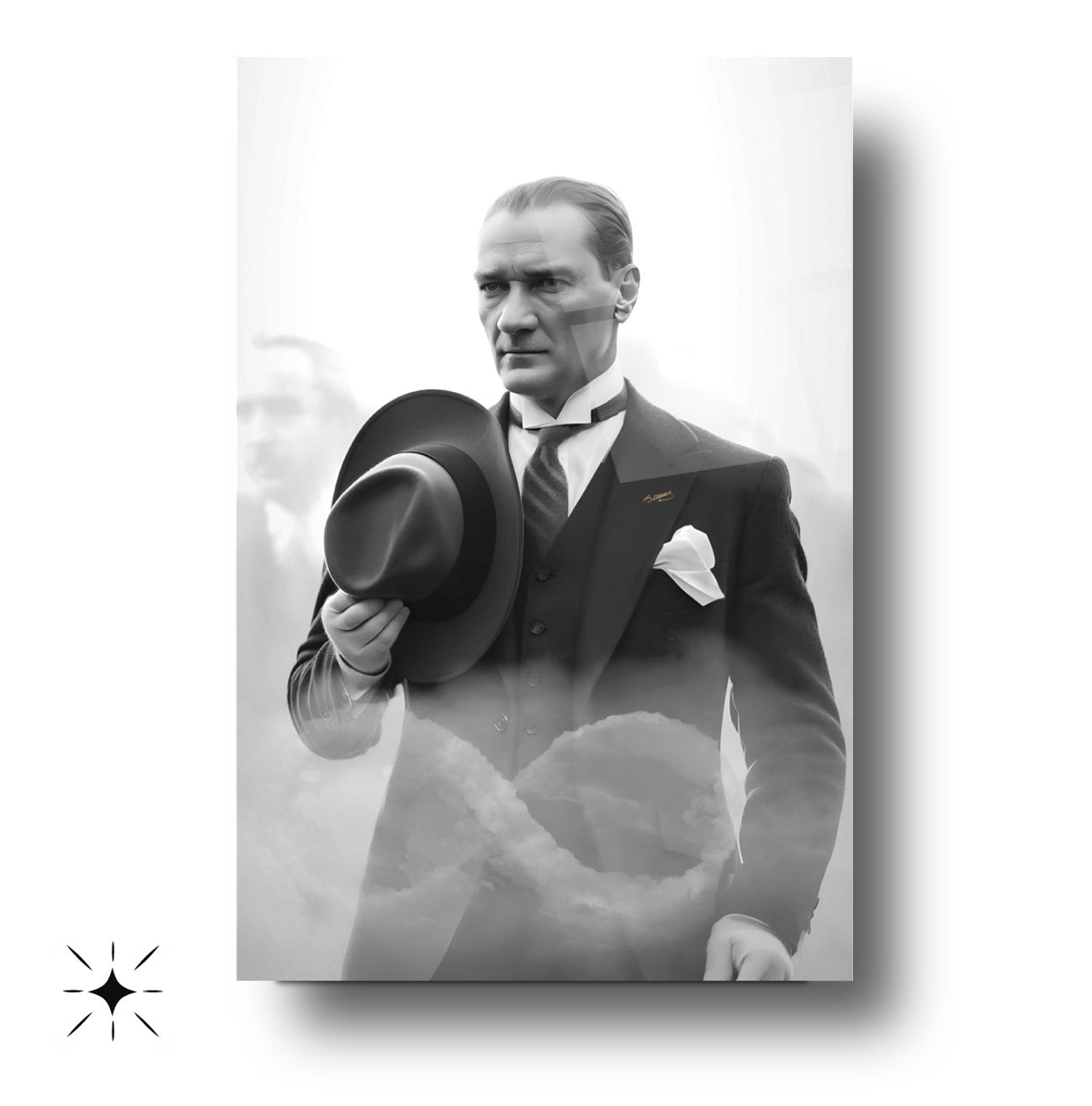 Atatürk ve Sonsuzluk Cam Tablo