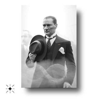Atatürk ve Sonsuzluk Cam Tablo