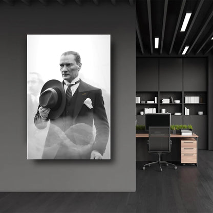 Atatürk ve Sonsuzluk Cam Tablo