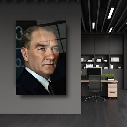 Atatürk Portresi Cam Tablo