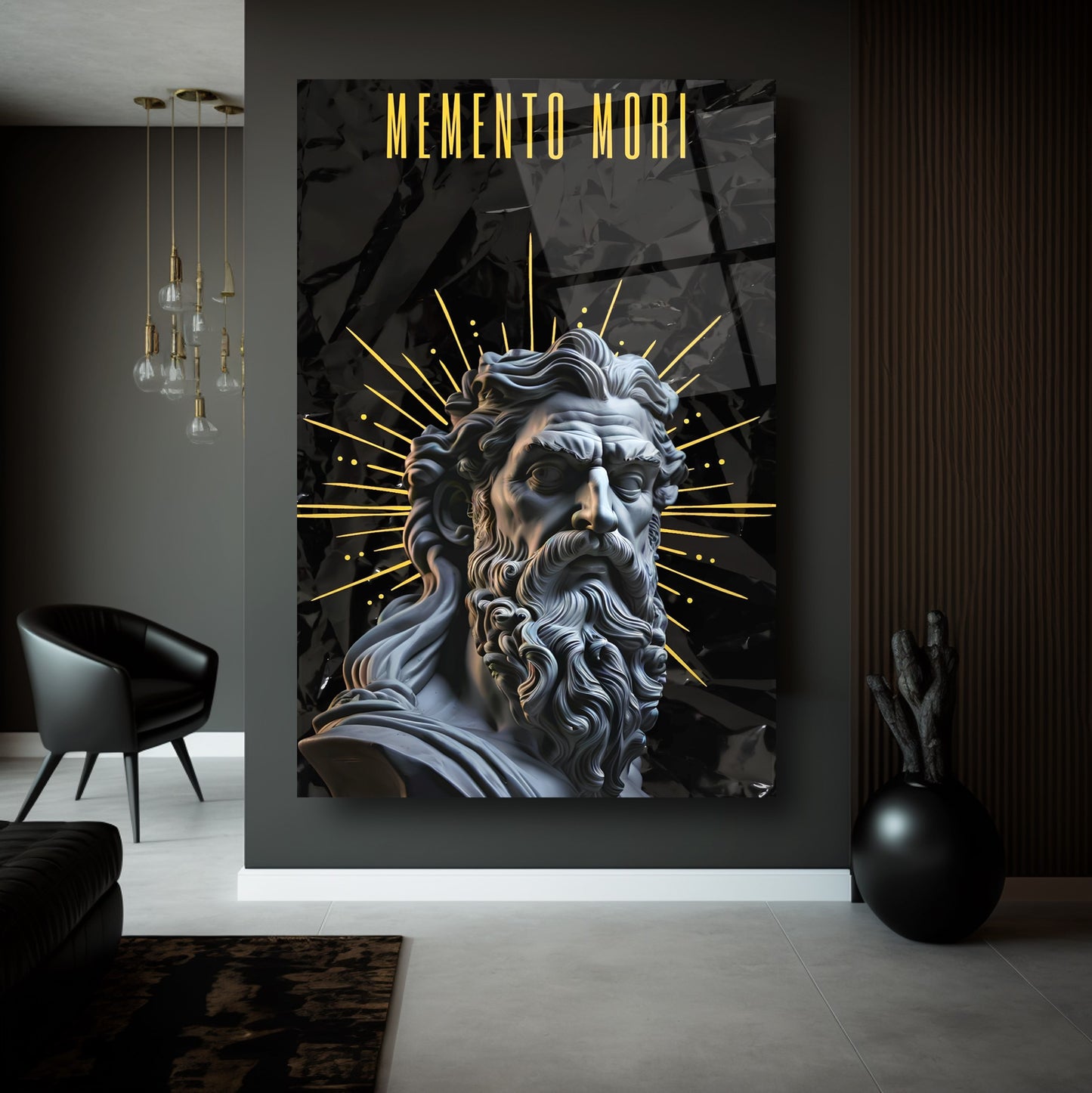 Memento Mori Heykel Cam Tablo