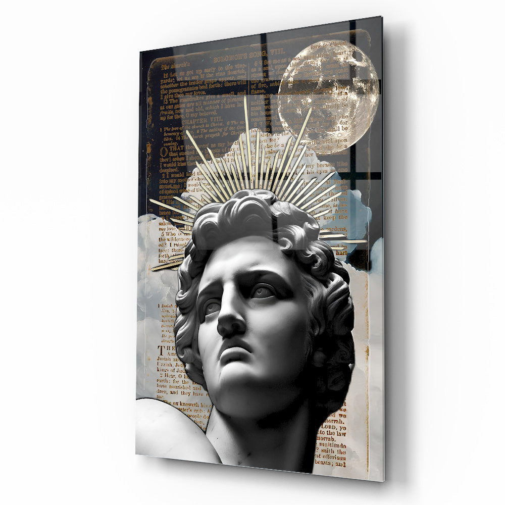 Gold Detay Heykel Cam Tablo