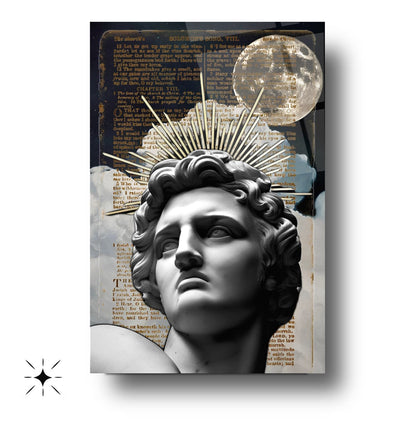 Gold Detay Heykel Cam Tablo