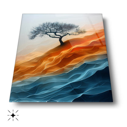 Deniz ve Kum Manzarası Cam Tablo