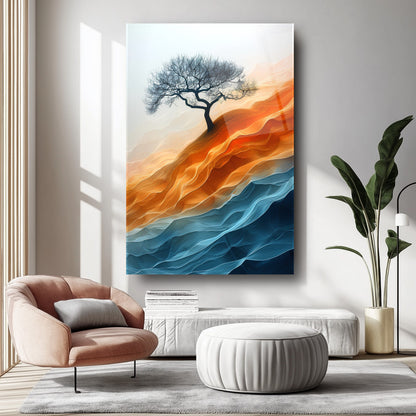 Deniz ve Kum Manzarası Cam Tablo