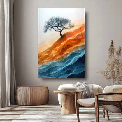 Deniz ve Kum Manzarası Cam Tablo