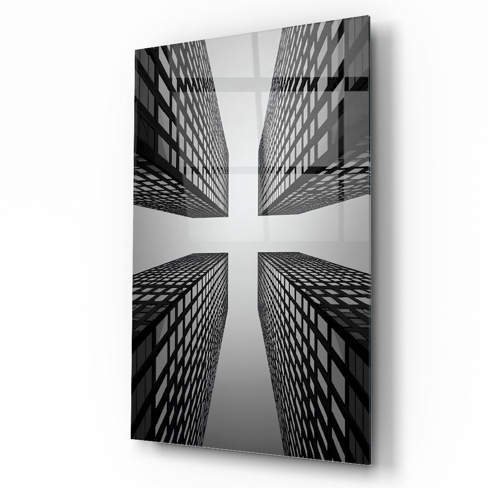 Gökdelen Manzarası Cam Tablo