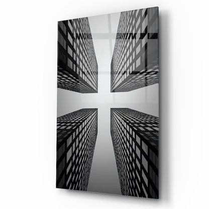 Gökdelen Manzarası Cam Tablo