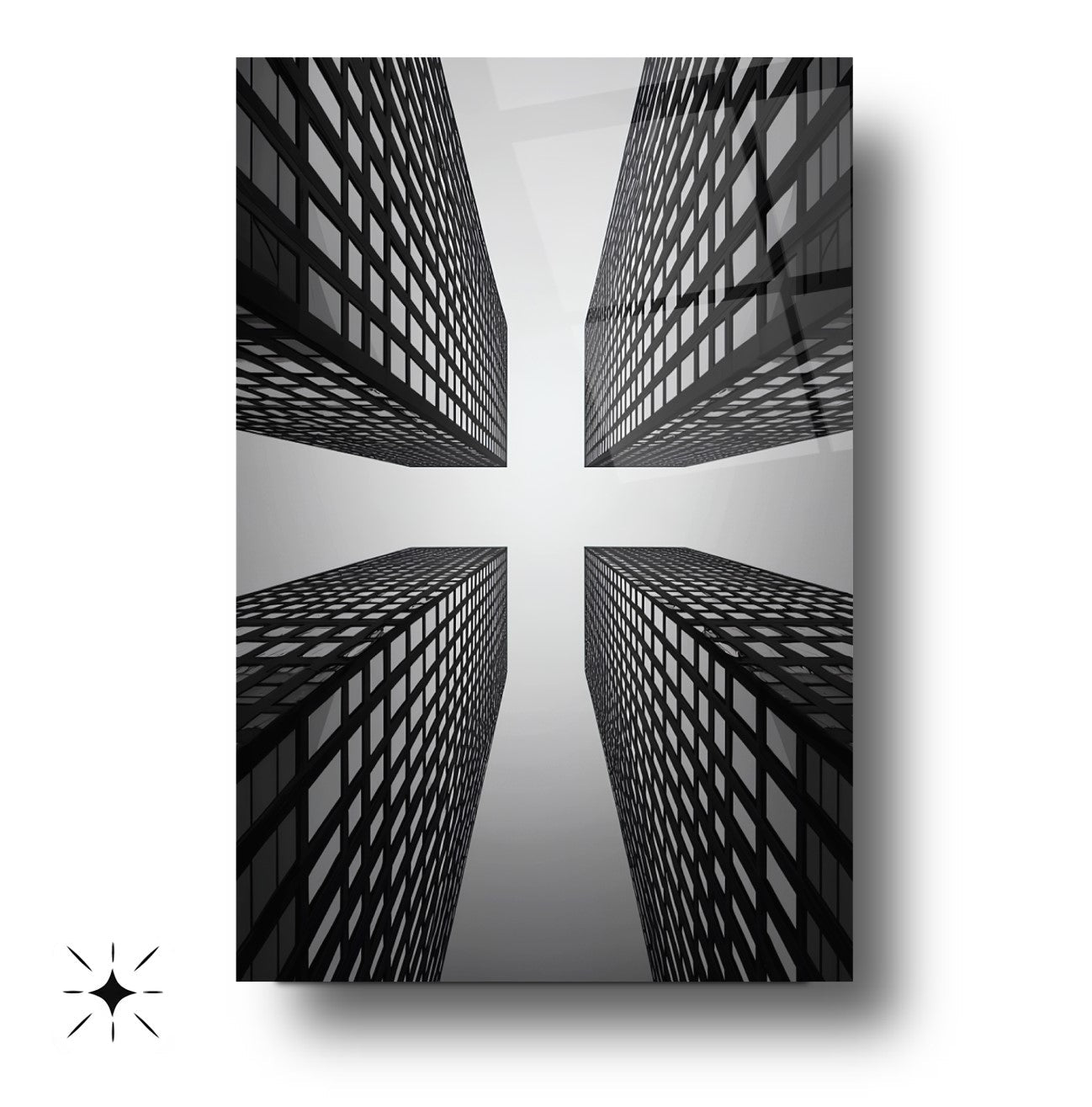 Gökdelen Manzarası Cam Tablo