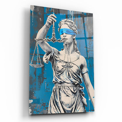 Themis Adalet Heykeli Cam Tablo