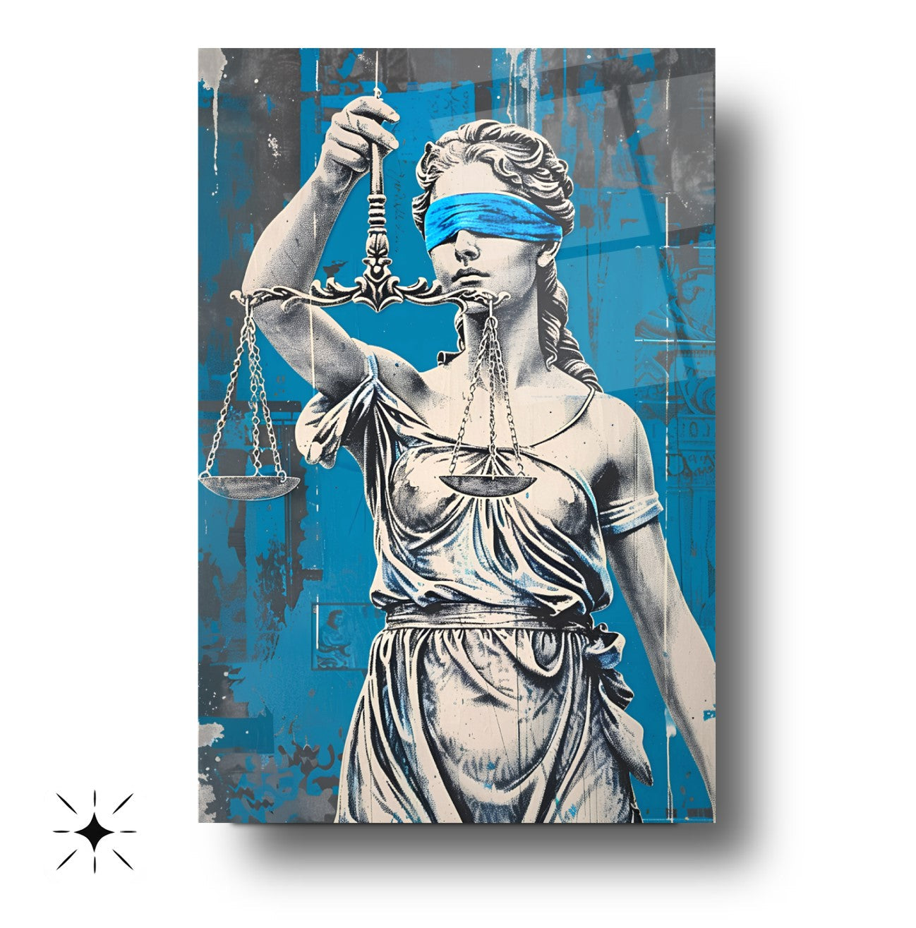 Themis Adalet Heykeli Cam Tablo