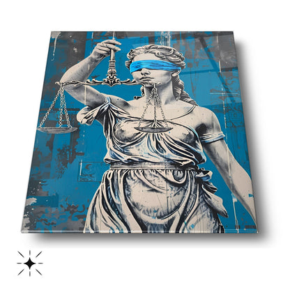 Themis Adalet Heykeli Cam Tablo