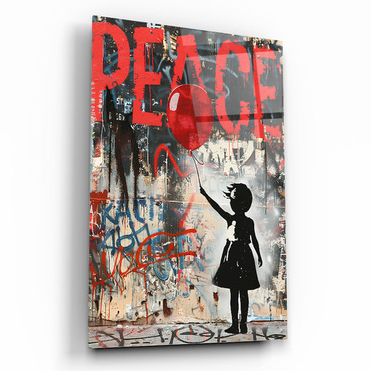 Peace Barış Temalı Cam Tablo