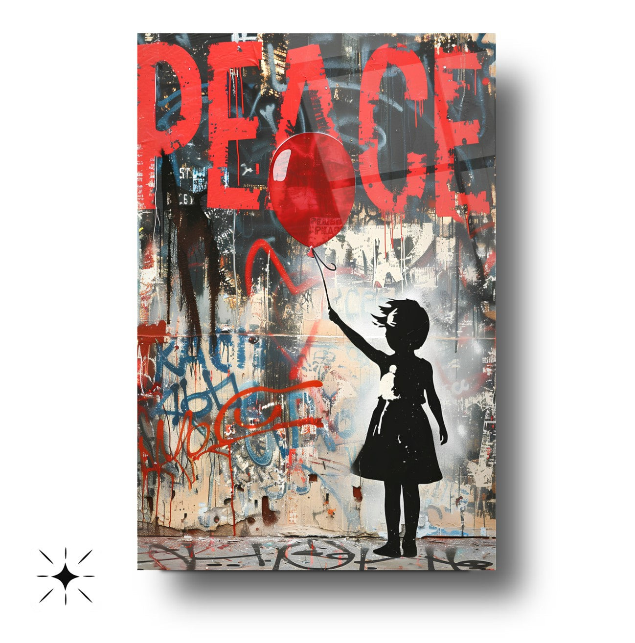 Peace Barış Temalı Cam Tablo