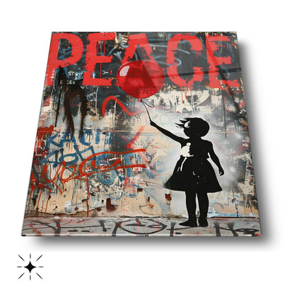 Peace Barış Temalı Cam Tablo